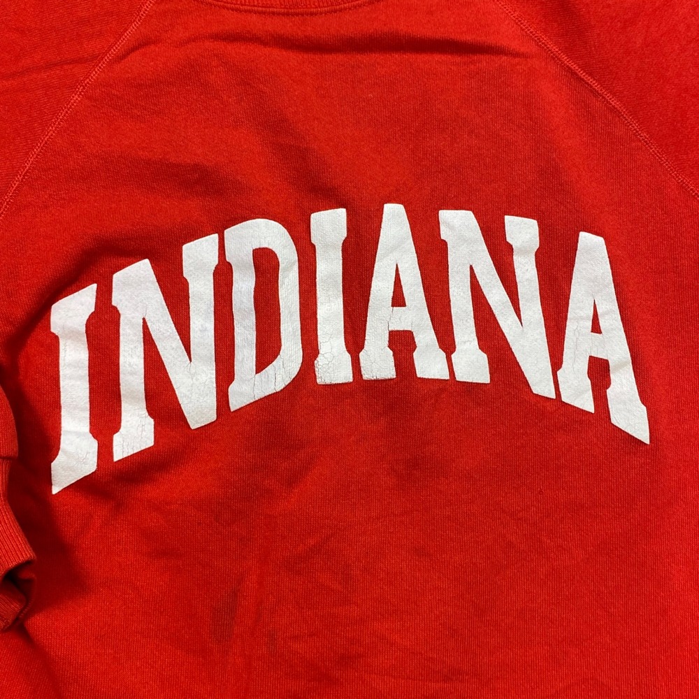 Indiana University Sweatshirt Sz XL Mens Red Vintage 90s Raglan Hoosiers Gameday - Picture 2 of 7